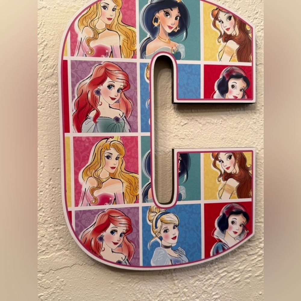 Disney Princess Wall Decor Letter C